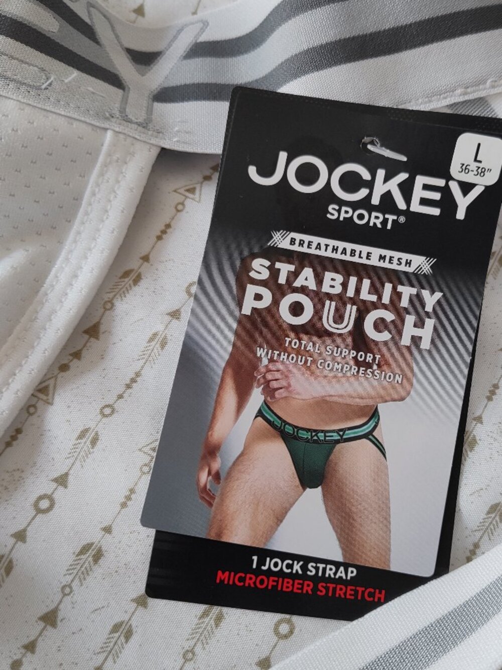 Jockey White & Gray Sport Stability Pouch Briefs - Picture 2 of 2